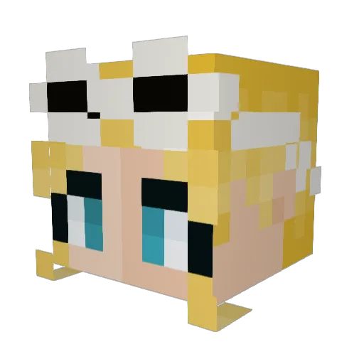 Santillan124 Minecraft avatar head, 3D render