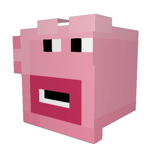 Santinator_120T Minecraft avatar head, 3D render