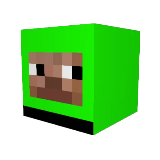 Santip Minecraft avatar head, 3D render