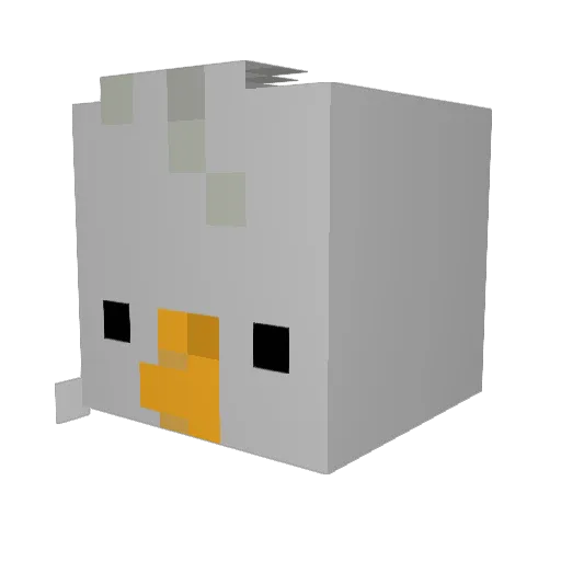 SantoPalomus Minecraft avatar head, 3D render