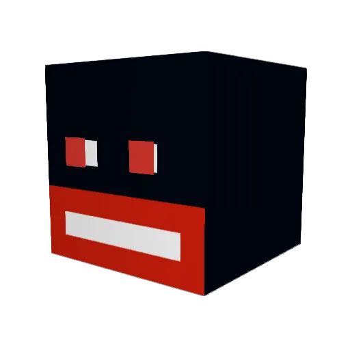 SantoSpooky Minecraft avatar head, 3D render