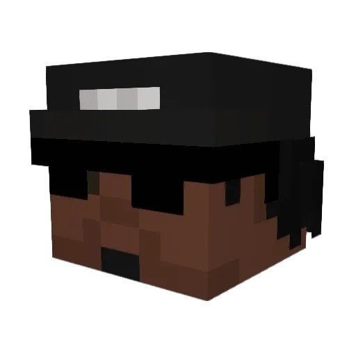 Santorini11 Minecraft avatar head, 3D render