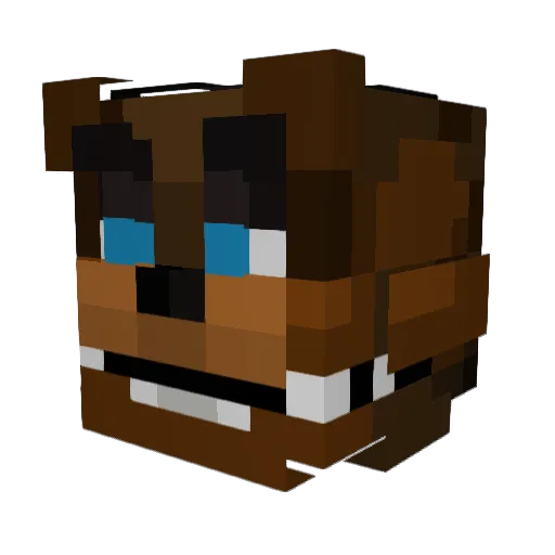 Santoriyu Minecraft avatar head, 3D render