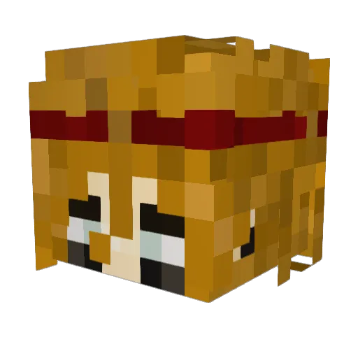 Santoro_fugo_ Minecraft avatar head, 3D render