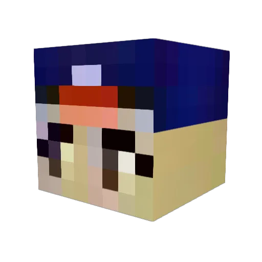 SantosMC Minecraft avatar head, 3D render