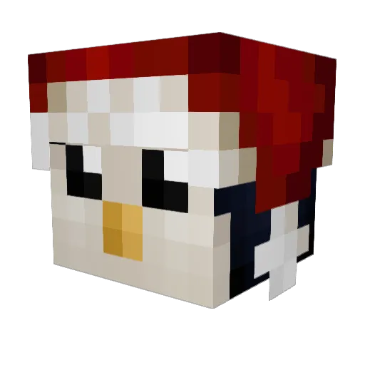Santoska Minecraft avatar head, 3D render