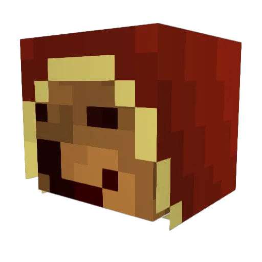 Santovi Minecraft avatar head, 3D render