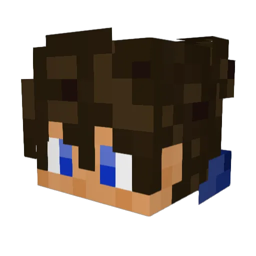 Santrado Minecraft avatar head, 3D render