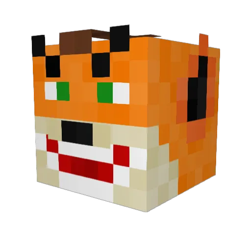 SanttuS Minecraft avatar head, 3D render