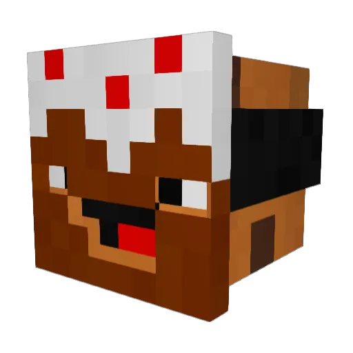 Santtx_ Minecraft avatar head, 3D render