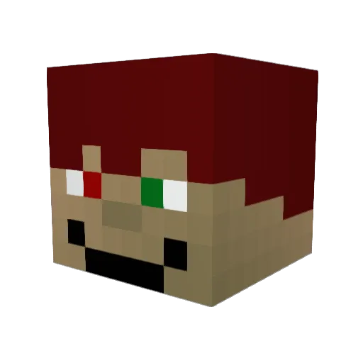 Santu1980 Minecraft avatar head, 3D render