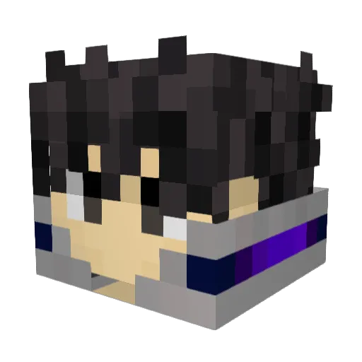 SantutuSHOWTIME Minecraft avatar head, 3D render