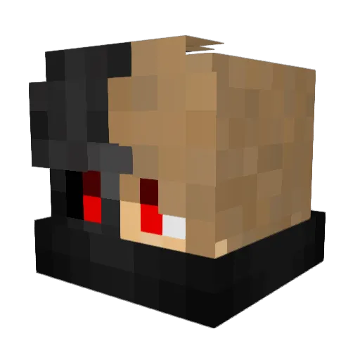 SantyGameplay Minecraft avatar head, 3D render