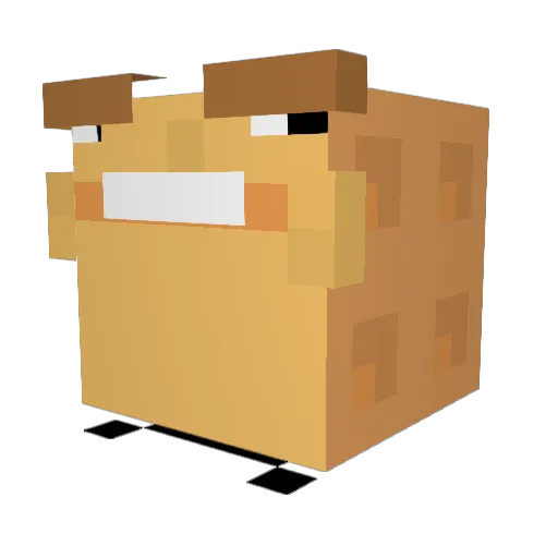 Sanuet Minecraft avatar head, 3D render