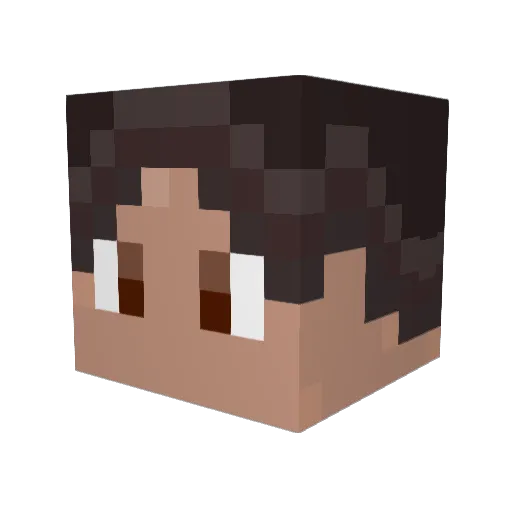 Sanujo Minecraft avatar head, 3D render