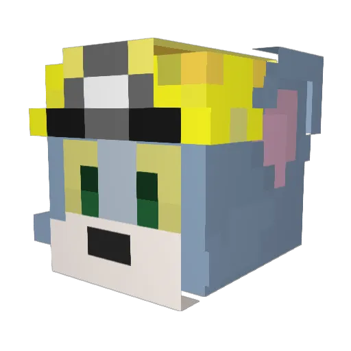 Sanuro Minecraft avatar head, 3D render
