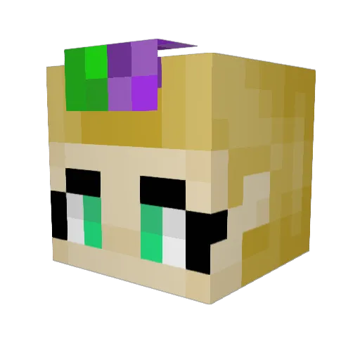 Sanuzi Minecraft avatar head, 3D render