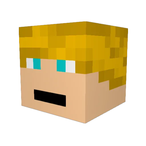 Sanzer01 Minecraft avatar head, 3D render
