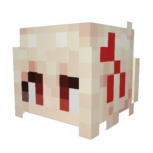 Sao_Xi Minecraft avatar head, 3D render