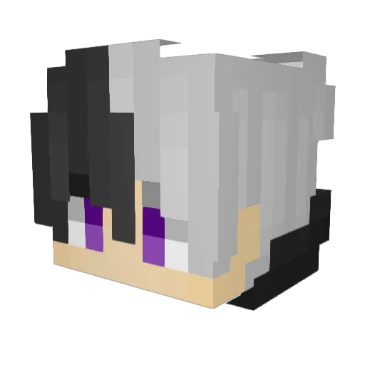 Saoraki Minecraft avatar head, 3D render