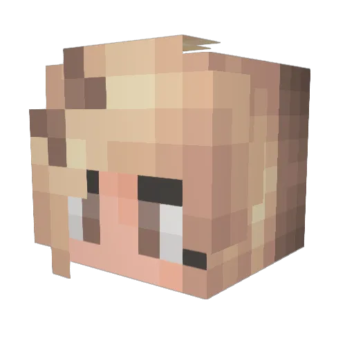 Saori90 Minecraft avatar head, 3D render