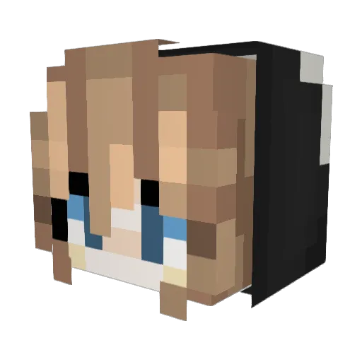 Saorin_ Minecraft avatar head, 3D render