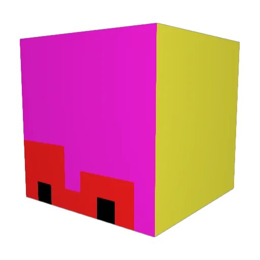Saosrii Minecraft avatar head, 3D render