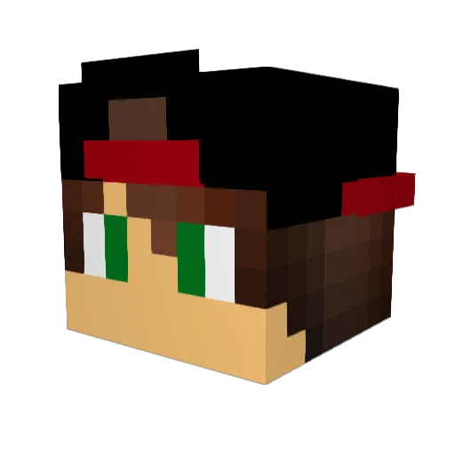 Saoven Minecraft avatar head, 3D render