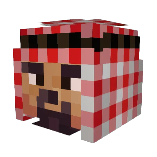 SapTS Minecraft avatar head, 3D render