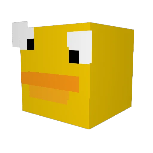 Sapc Minecraft avatar head, 3D render