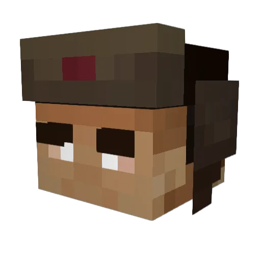 SaperMaster Minecraft avatar head, 3D render