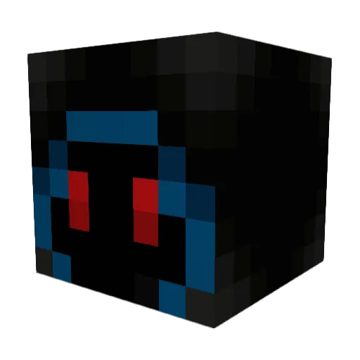SaphFear Minecraft avatar head, 3D render