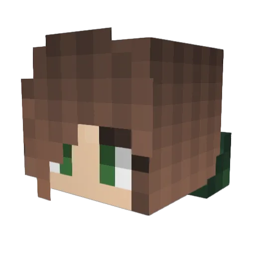 SaphScon Minecraft avatar head, 3D render