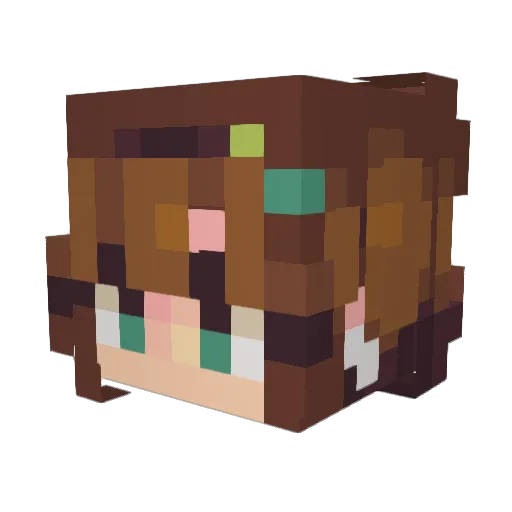 Saphera27 Minecraft avatar head, 3D render
