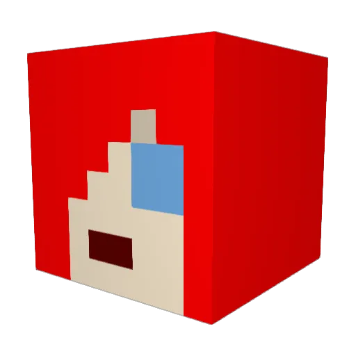 Saphi_666 Minecraft avatar head, 3D render