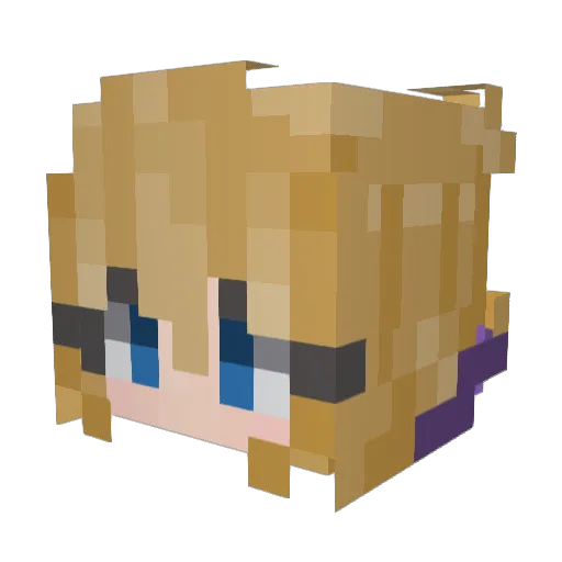 Saphina14 Minecraft avatar head, 3D render