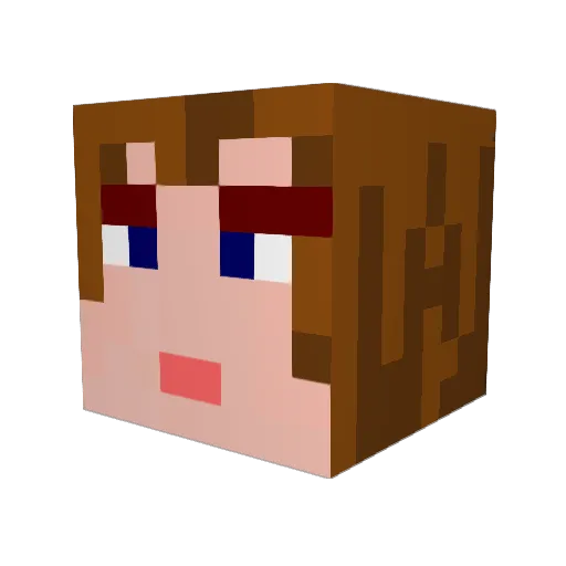 Saphira25 Minecraft avatar head, 3D render