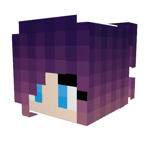 SaphiraNightwing Minecraft avatar head, 3D render