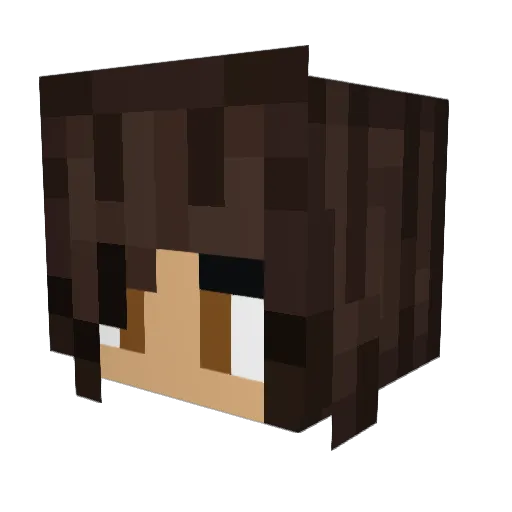 Saphiraaa Minecraft avatar head, 3D render