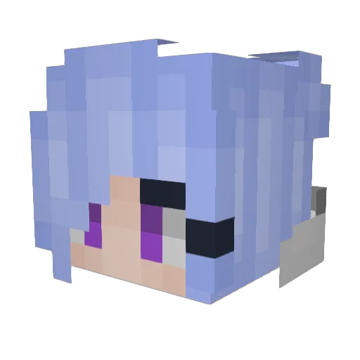 Saphire04 Minecraft avatar head, 3D render