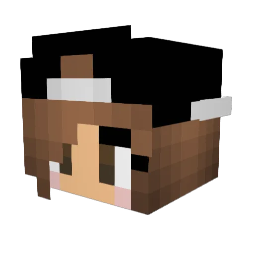 Saphire07 Minecraft avatar head, 3D render
