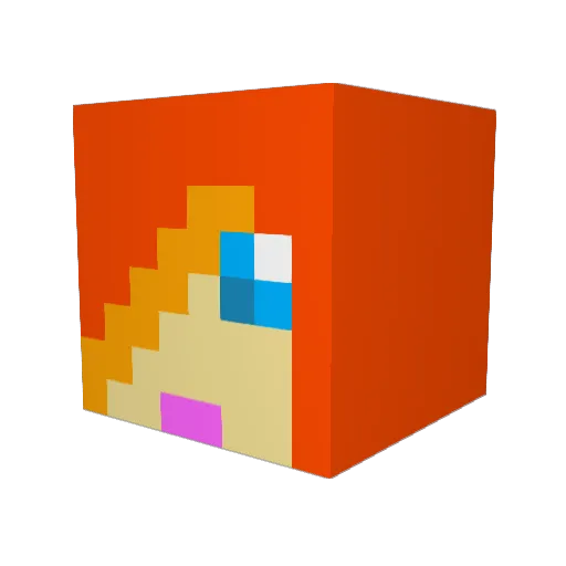 SaphireBlue34 Minecraft avatar head, 3D render