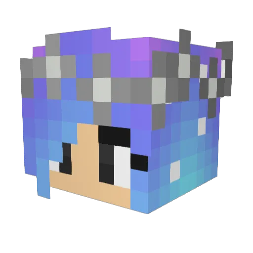 Saphire_Flame Minecraft avatar head, 3D render