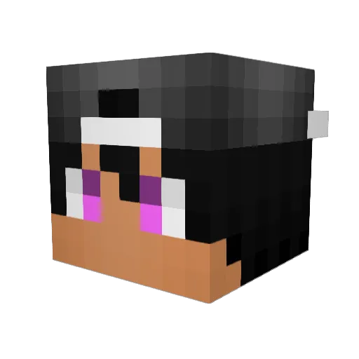 Saphirexy Minecraft avatar head, 3D render