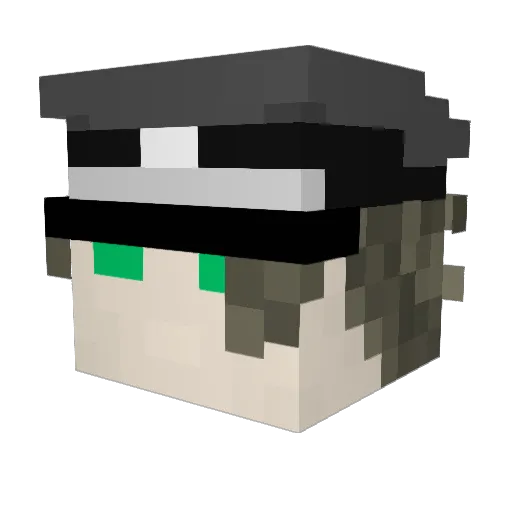 Saphiron Minecraft avatar head, 3D render