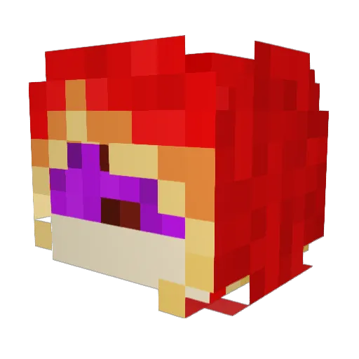 SaphiyNew Minecraft avatar head, 3D render