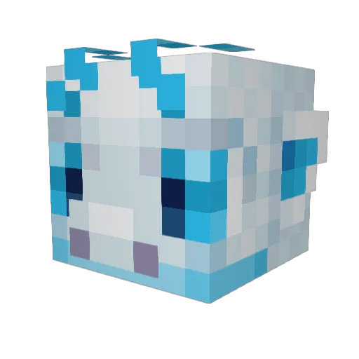 Saphlra Minecraft avatar head, 3D render