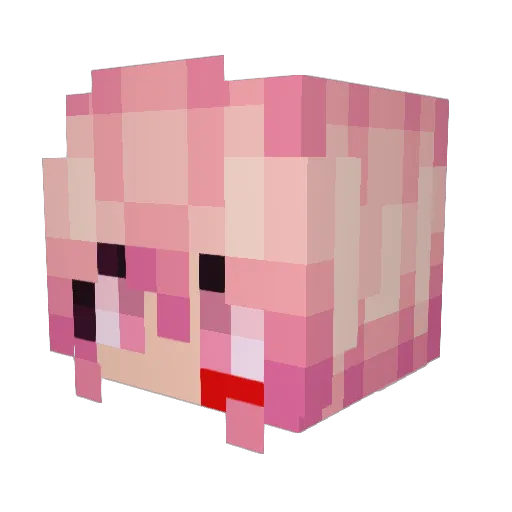 Saphn Minecraft avatar head, 3D render