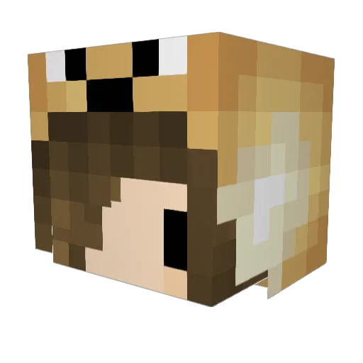 Saphroditie Minecraft avatar head, 3D render