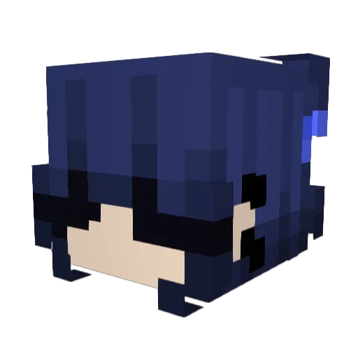 Saphva Minecraft avatar head, 3D render
